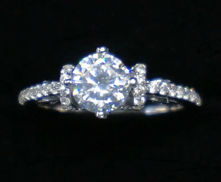 1CT кольцо с искусственными бриллиантами 925, Женское кольцо в винтажном стиле, обручальное кольцо NSCD, бриллианты S925, кольцо Anel Anillo Anneau(BB