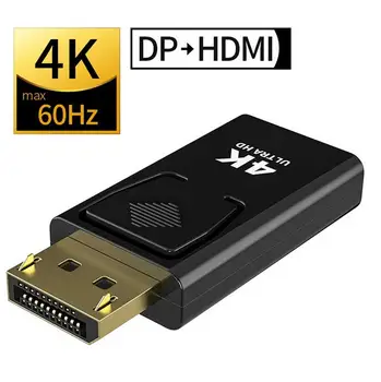 

DP To HDMI Max 4K 60Hz Displayport Adapter Male To Female Cable Converter DisplayPort To HDMI Adapter For PC TV Projector