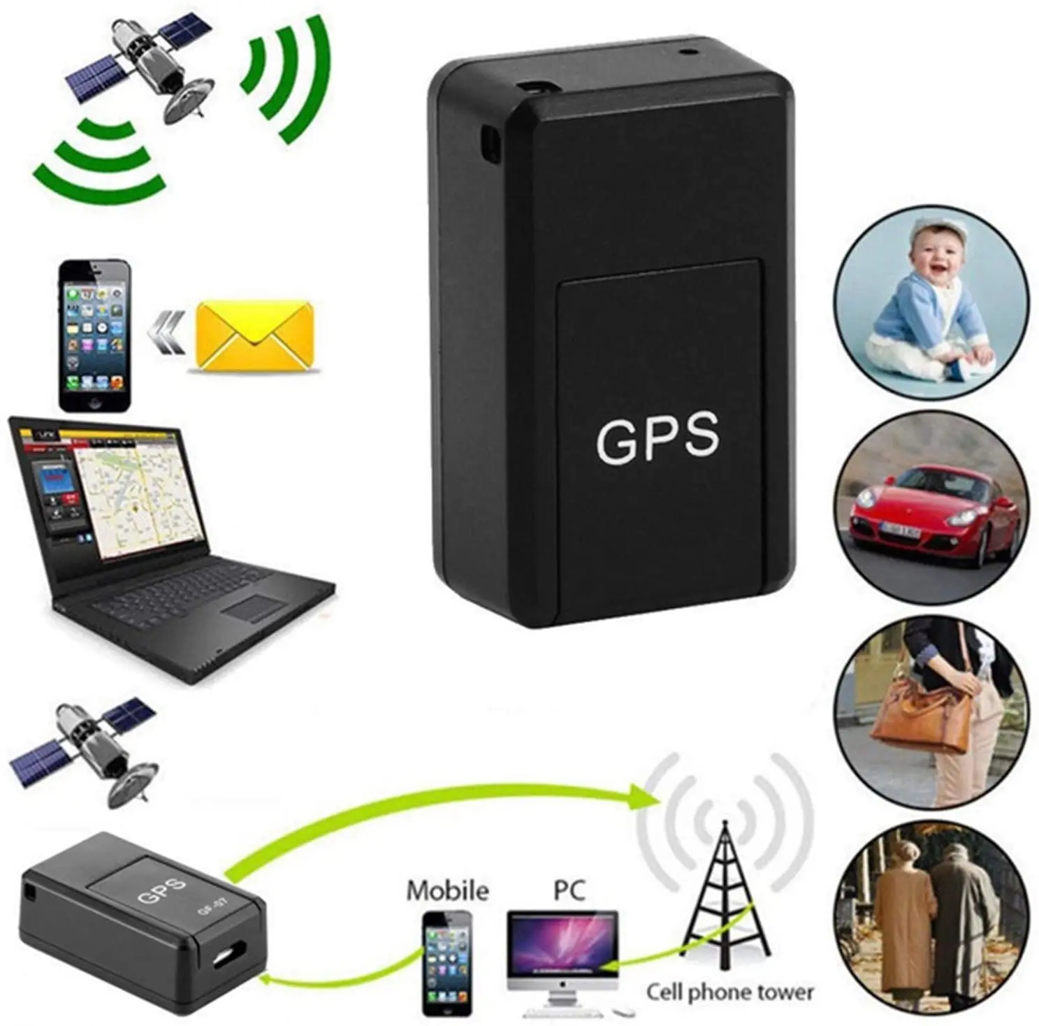 Car Tracker Mini GPS Car Tracker GPS Locator Tracker GPS Smart Magnetic Car Tracker Locator Device Voice Recorder