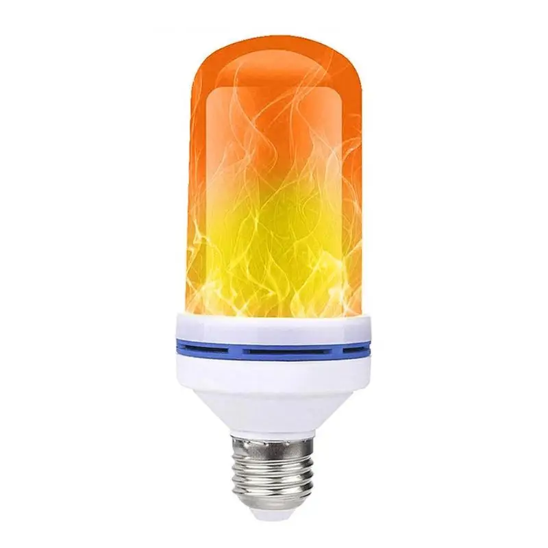 Цвет: желтый E27 99LED пламени лампы 85-265 в эффект пламени светильник лампа кукурузная лампочка мерцающего огня тканевые чехлы для сидений из искусственного декоративного светильника желтый/синий/зеленый - Испускаемый цвет: Цвет: желтый