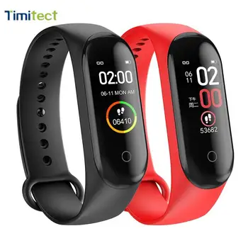 

M4 Sports Pedometer for Running Smart Bracelet Step Counter and Bluetooth Waterproof Touch Screen Heart Rate Control Sports