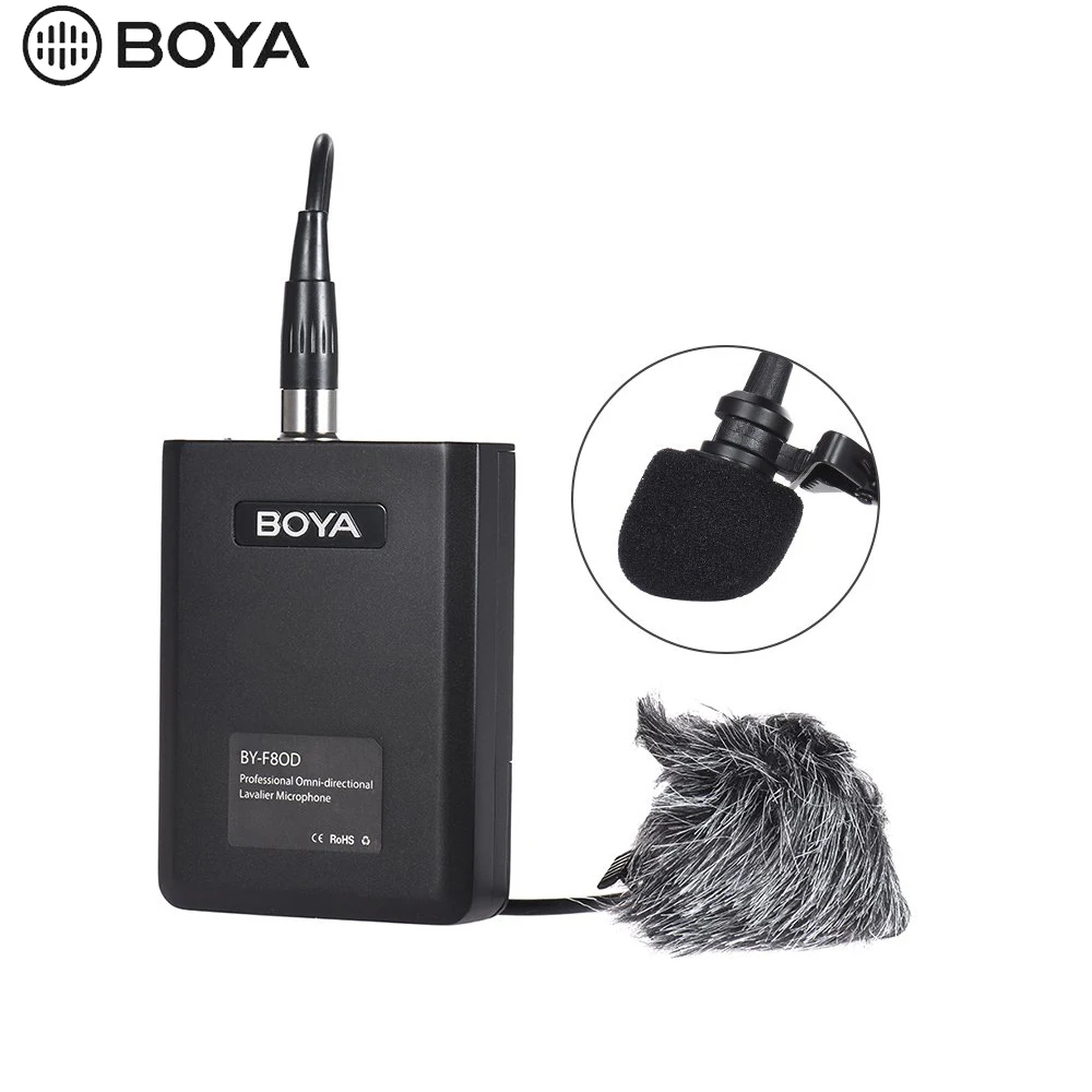 BOYA BY-F8OD Профессиональный XLR Lavalier микрофон для инструментов для вокальной акустической гитары театральной музыки для съемок фильмов