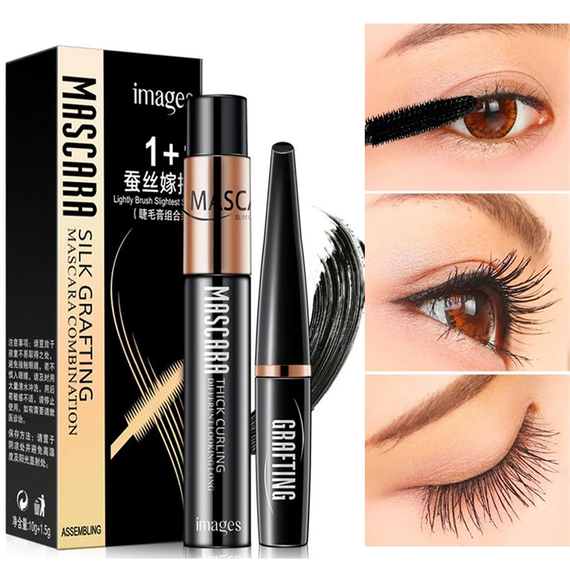 Женская тушь для ресниц натуральный шелк прививка черный набор туши
