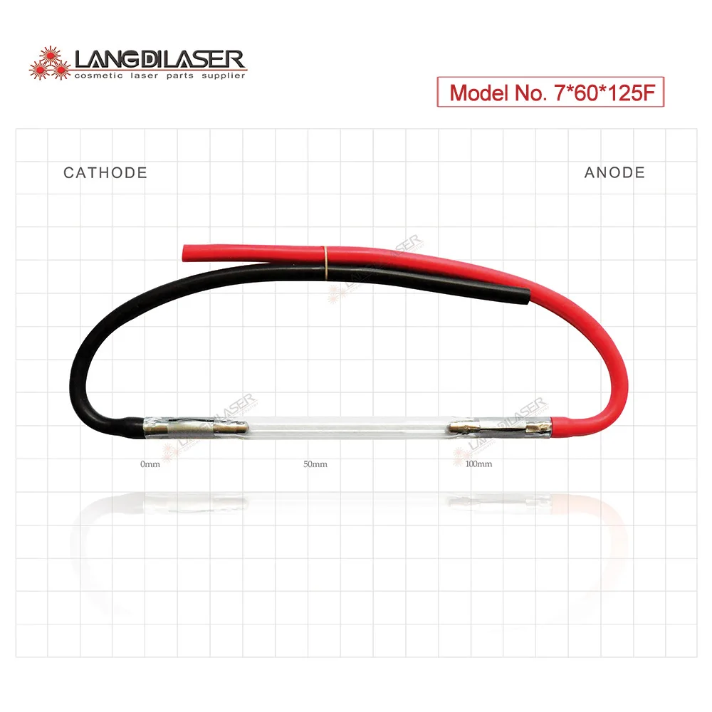 Laser Flash Lamp Xenon Flash Light 7*60*125f Wire ( 4 Pieces Order