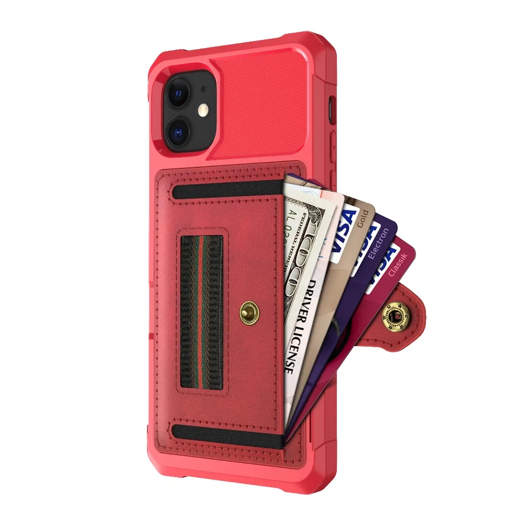 For iPhone 11 Pro Max XS MAX Credit Card Case PU Leather Flip Wallet Cover Holder Hard Back Cover For iPhone XR XS 8 7 6 6S Plus (60)