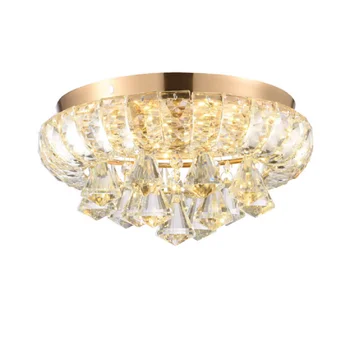 

HAIXIANG Modern Luxury Corridor Porch Ceiling Lighting Crystal Balcony Lamp Staircase Aisle Bedroom Living Room Ceiling Light Fi