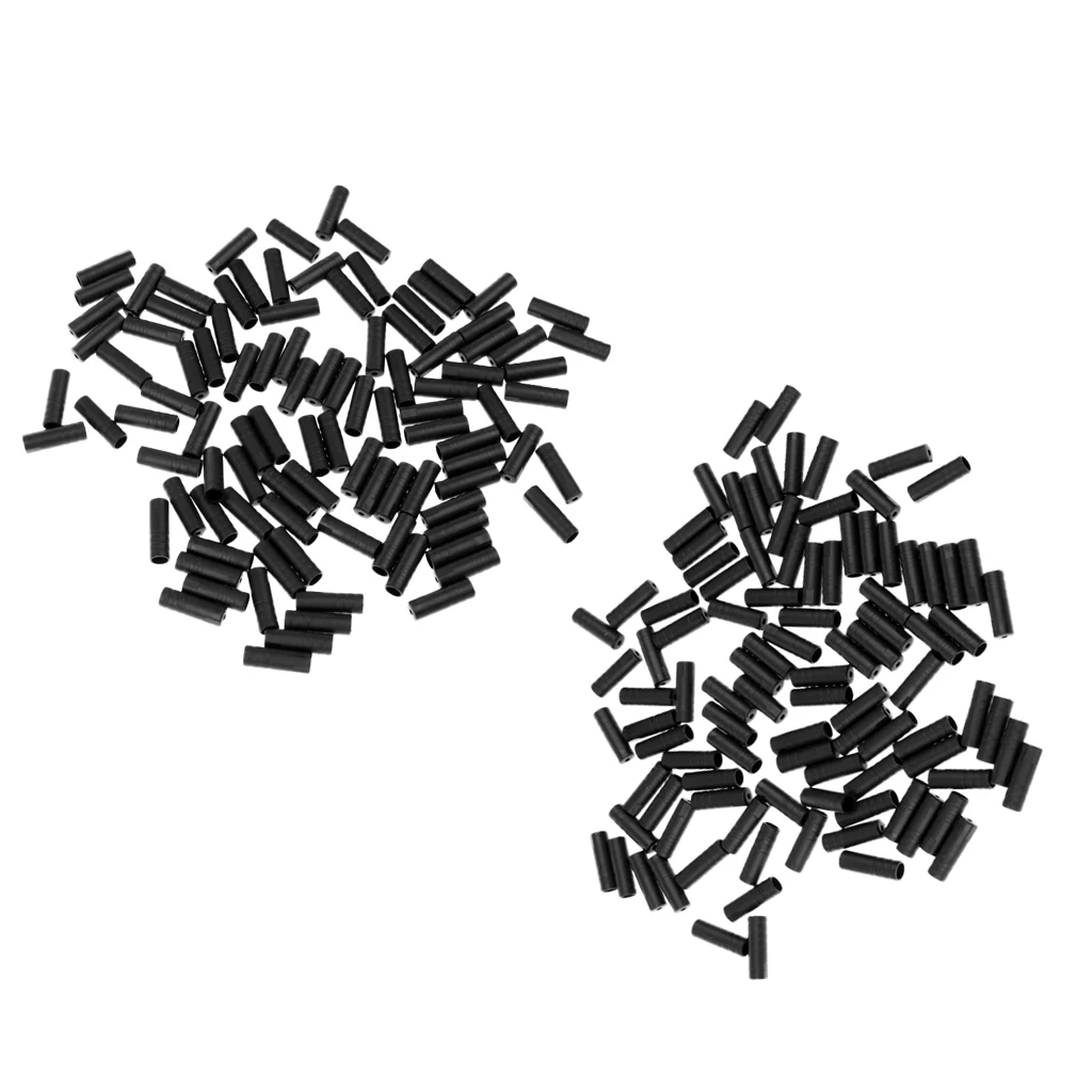 200Pcs Shifter Ferrules Bike Bicycle Cycling Shift Cable Housing End Cap 4mm Black
