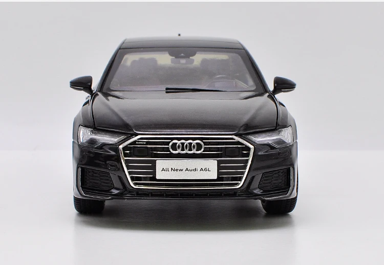 1:18 литая под давлением модель для Audi A6L черный Седан сплав игрушечный автомобиль миниатюрная коллекция подарки A6 S6