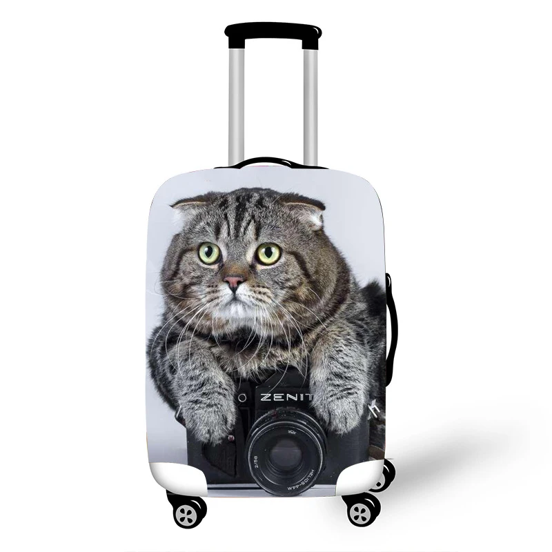06 Luggage cover 3D камера багаж крышка утолщенная эластичность багажные защитные чехлы костюм Чехол подходит для 18-32 дюймов дорожные аксессуары - Цвет: 06 Luggage cover