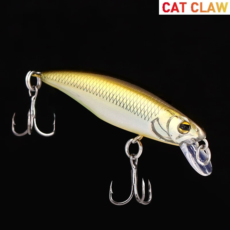 Cat Claw Minnow 60MM/4.8g fishing Lure Treble Hooks Surface upper middle water Floating Sea Fishing Lure Hard Fake bait 505M NEW Cat Claw Minnow 60MM/4.8g fishing Lure Treble Hooks Surface upper middle water Floating Sea Fishing Lure Hard Fake bait 505M NEW