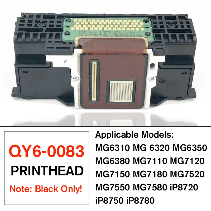BLACK QY6-0083 Print Head for Canon MG6350 MG6350 MG6310 MG6320 MG6350 MG7510