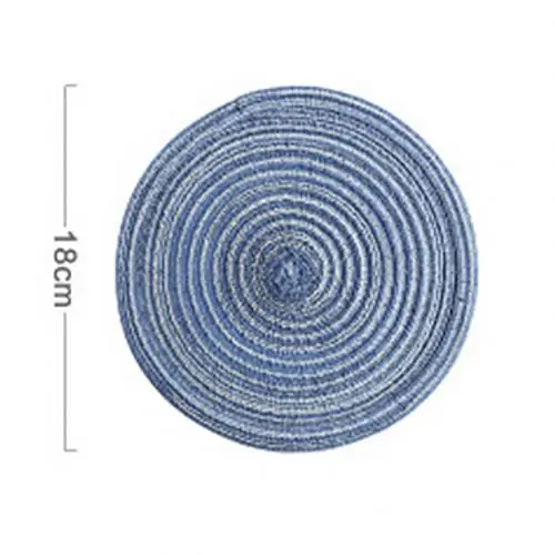Dark Blue S Модные круглые подставки для чашек, термоизолированные коврики для чаши, Нескользящие вечерние подставки для стола, декор для кофейного чая, коврики для кухни - Цвет: Dark Blue S