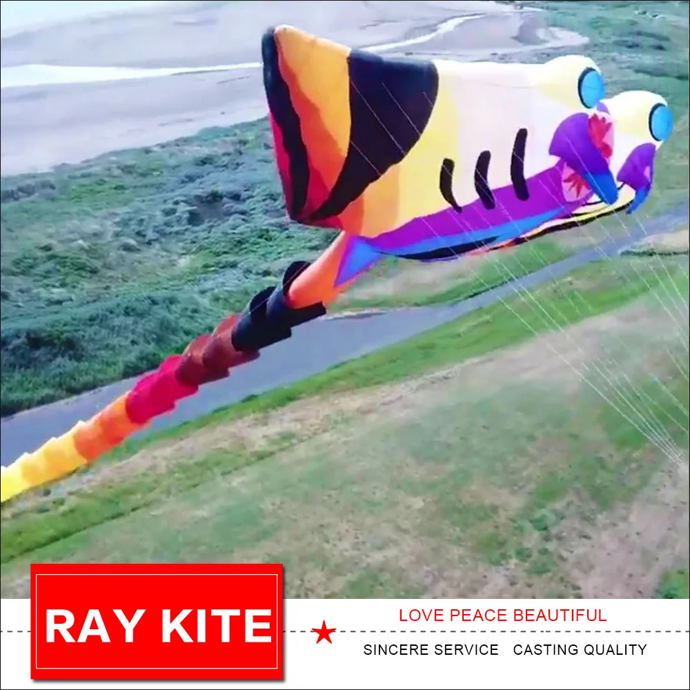 15M RAY KITE Devil Fish Kite soft inflatable Kite Pendant Large 30d nylon