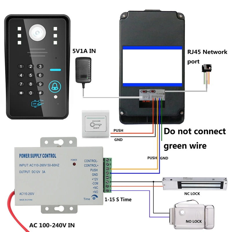 Mountainone Беспроводной Wi-Fi подключение к мобильному телефону Rfid пароль телефон двери видео дверной звонок широкоугольный Водонепроницаемый