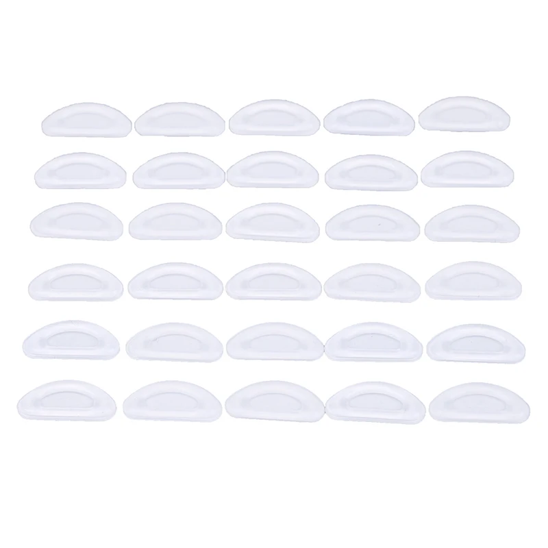 Clear 5 Pairs Adhesive Nose Pads Anti-slip Silicone EyeglAass Pads For Glasses 2 colors - Color: Clear