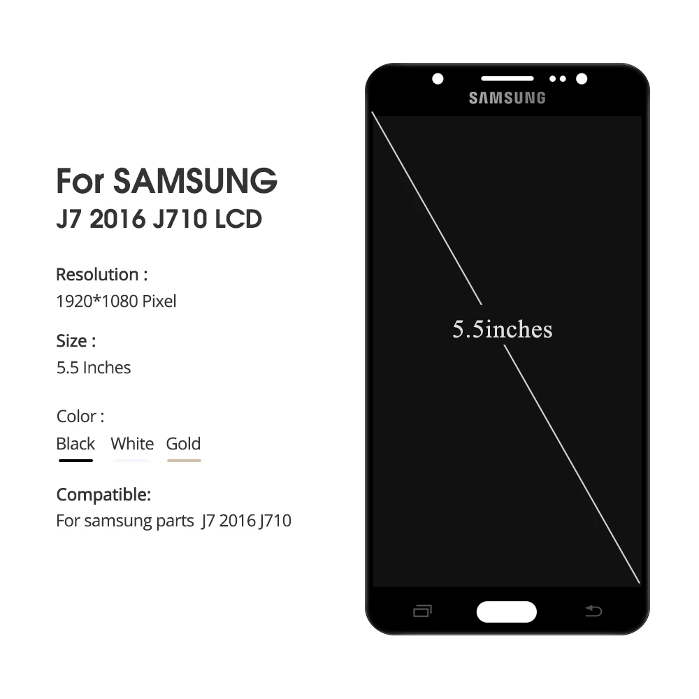 ЖК дисплей с дигитайзером сенсорного экрана для Samsung Galaxy J7 2016 J710 J710F J710FN J710M|Экраны
