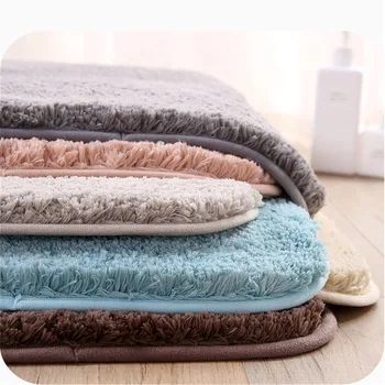 

Carpet Bathroom Absorb Water Soft Thickened Fluff Toilet Bath Mat Anti Slip Rugs for Bedroom Doormat Entrance Machine Washable