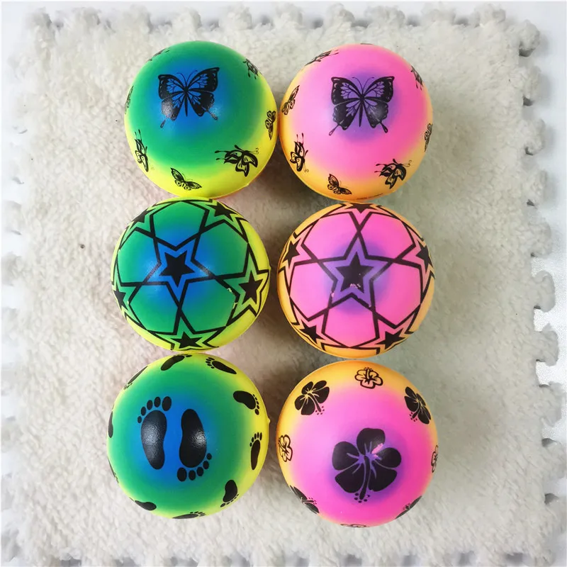 12pcs 12 шт. 6,3 см мягкие сжимаемые Мультяшные животные бабочка, следы и звезды ПУ пена анти шар для снятия стресса игрушки для мальчиков детей - Цвет: 12pcs