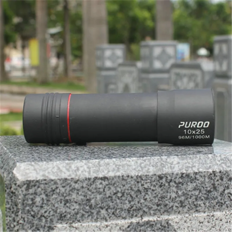 Puroo Journey Series 10X25 диаметр объектива BK7 зеленая пленка ручной Монокуляр 10X увеличение 25 мм M000512