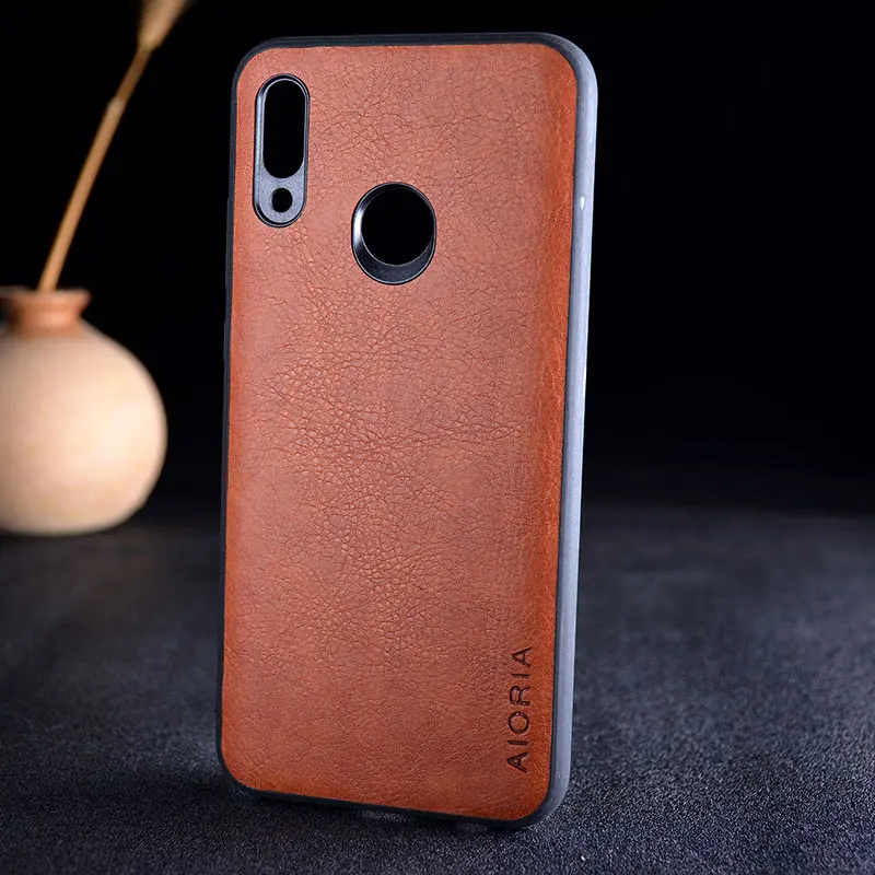 Brown Чехол для huawei honor 10 Lite, роскошный винтажный кожаный чехол со слотом для телефона, чехол для huawei honor 10 lite, чехол - Цвет: Brown