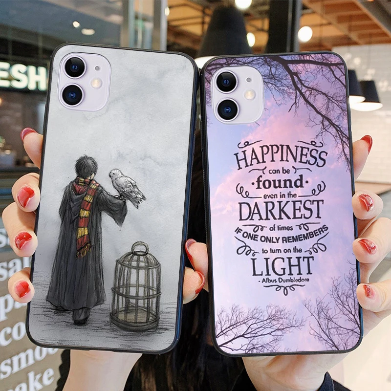 Модный черный мягкий силиконовый чехол Harries Potters для телефона iPhone 11 12 Pro Max X XS MAX XR 6 7