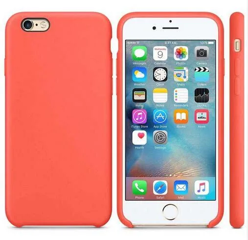 Роскошный официальный силиконовый чехол с логотипом для iPhone 11 pro 6s 7 8Plus 5SE X, Жидкий чехол для Apple iPhone X XS, чехлы для MAX XR - Цвет: Apricot