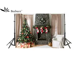 Фотофон Beebuzz Рождественская елка Рождественские подарки Украшенные Фото фон