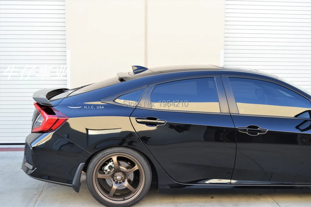 Автомобильный Стайлинг для Honda Civic 2008- абс пластиковый материал задний спойлер на крыше солнцезащитный козырек спойлер крыло