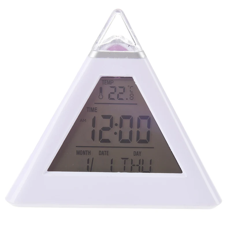 

Pyramid Digital Alarm Clock with Color Changing Night Light