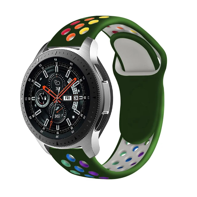 20mm/22mm Strap for Samsung Galaxy Watch 4/3/46mm/42mm/Active 2/Gear S3 Frontier Silicone Bracelet Huawei Watch GT/2/2e/Pro Band Army Green 9