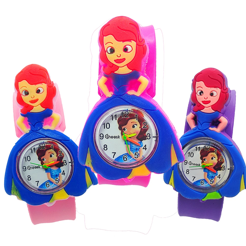 Girl Princess Watch Children Gift Kids Watches Long Dress Students Clock Pat Slap Wrist Child Quartz Digital Electronics Watch afbeelding