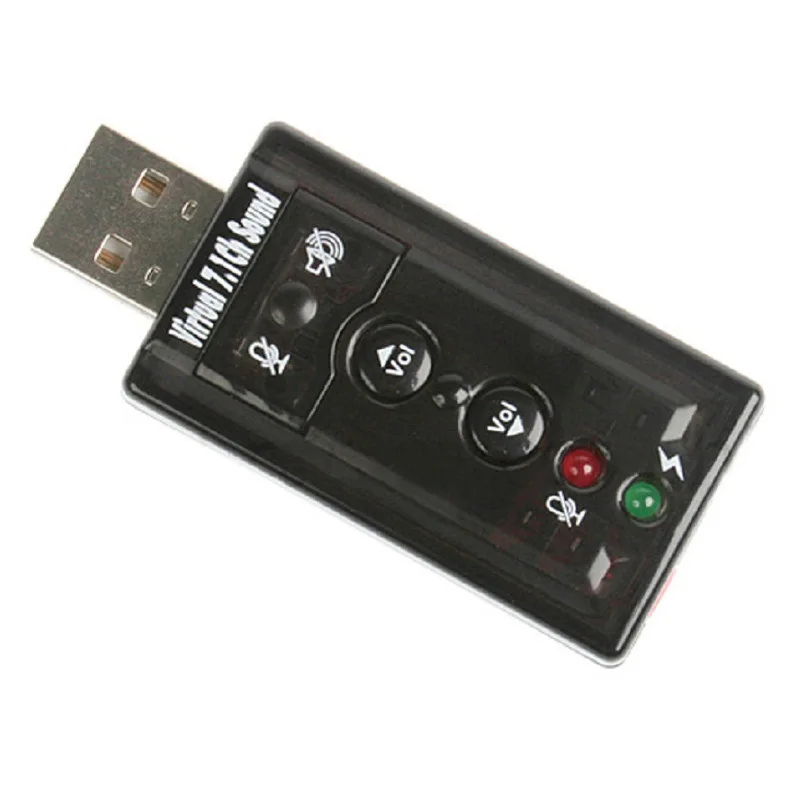 Аудио драйвер 7 1 канальный микрофон и 3 5 мм динамик из 71 Внешняя USB звуковая карта |