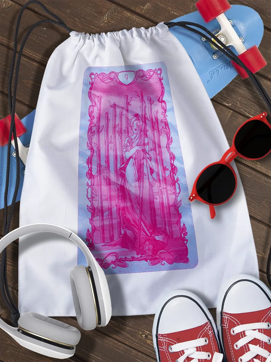 Bag for shoe replacement tarot cards (Arcana Magic divination wheel of Fortune таротология) - 21117 сменка bag shoes backpack items