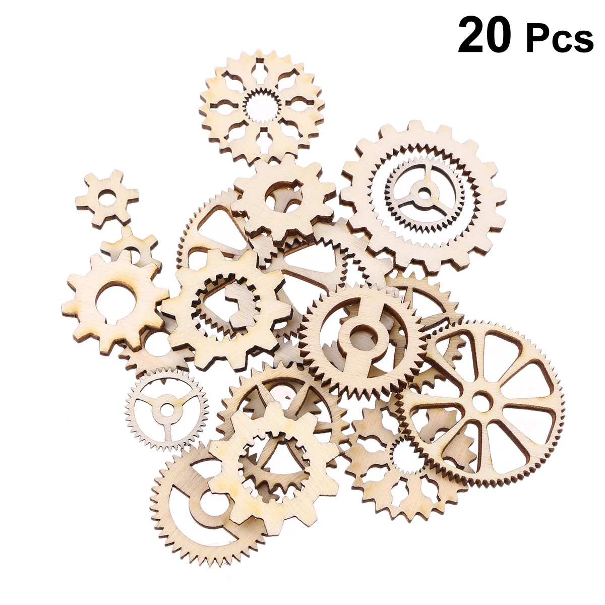 20 шт разные Размеры деревянный Шестерни Ремесло Украшение подарок тег