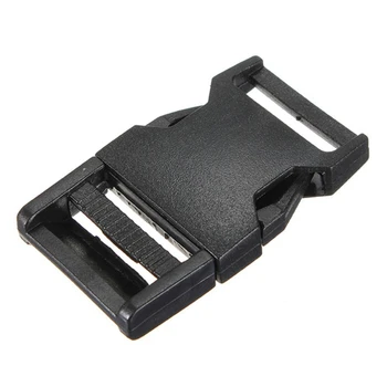 

10pcs plastic buckles clips paracord for paracord bracelet black strap clasp 25mm