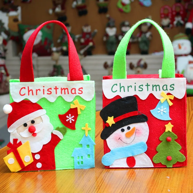Portable Christmas Candy Gift Bag Christmas Apple Bag Christmas Decoration Christmas Candy Storage Basket Bag Gift Bags