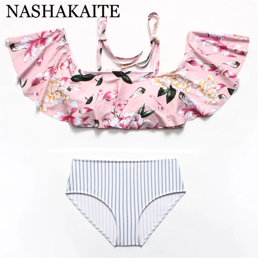 NASHAKAITE/купальный костюм «Мама и я» с принтом, комплект из 2 предметов, бикини mae e filha, Семейные комплекты, купальный костюм для мамы и ребенка