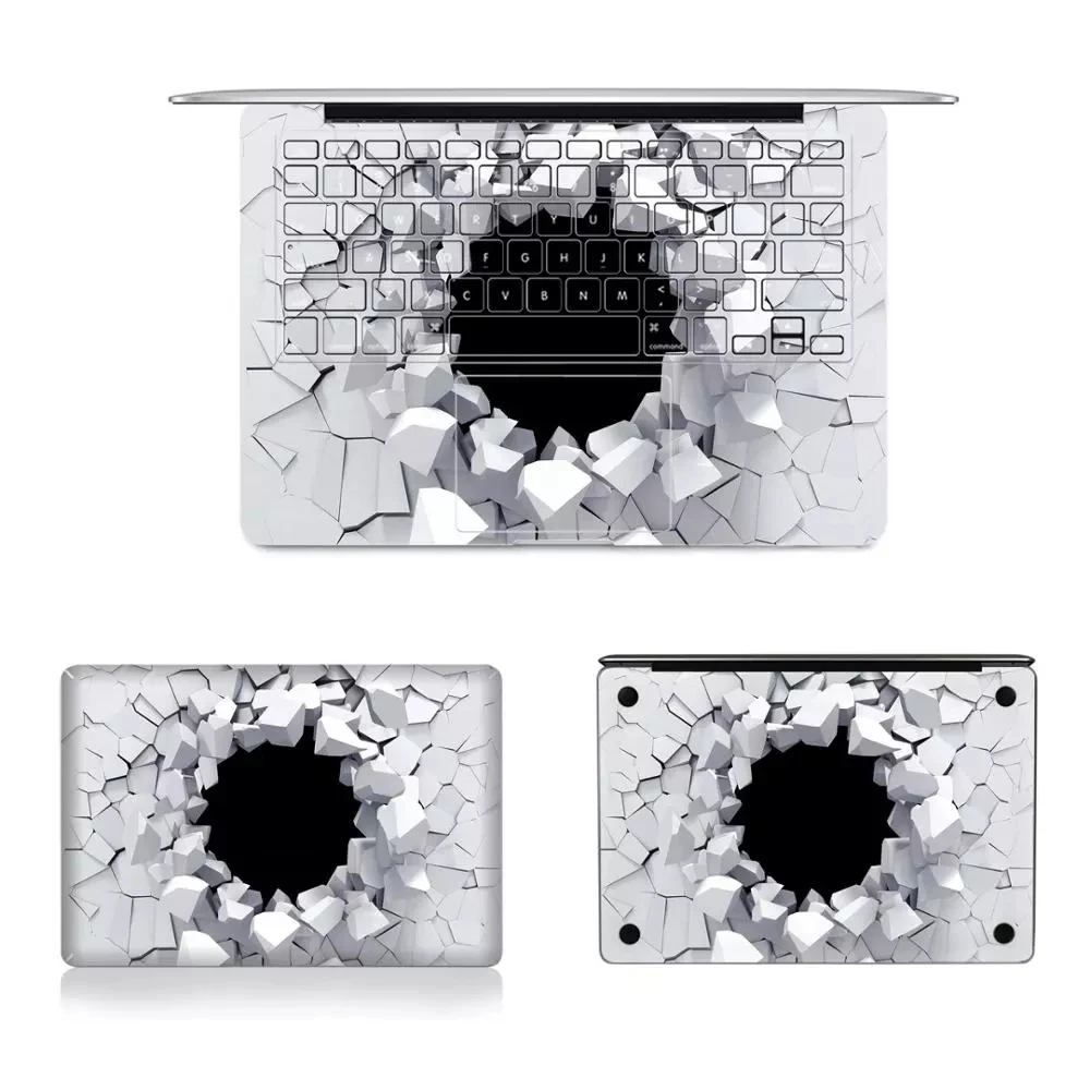3 in 1 Protective Full cover Vinyl Skin Decal Sticker Cover for Apple MacBook Air Pro 13" 15" 16" A2941 A2159 A1706 A1707 A2141