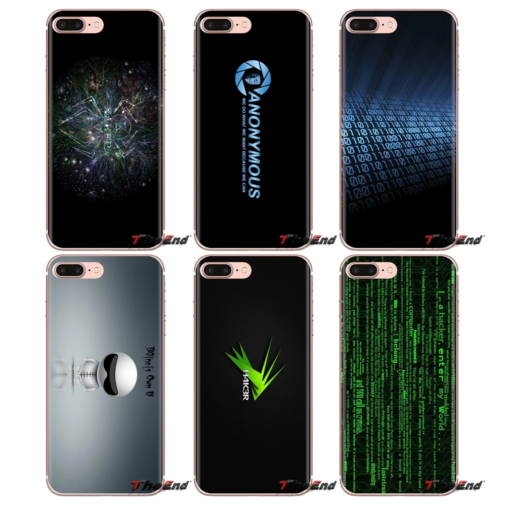 

For Samsung Galaxy S3 S4 S5 Mini S6 S7 Edge S8 S9 S10 Plus Note 3 4 5 8 9 Soft Transparent Shell Covers Linux Hacker
