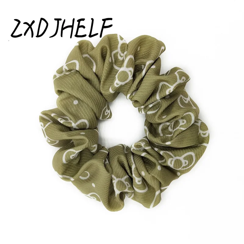 F533-Green ZXDJHELF Новое поступление Винтажный Леопардовый конский хвост держатель резинки кольцо резинка для волос галстук для женщин Девушка аксессуары для волос F512 - Цвет: F533-Green