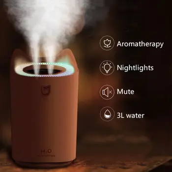 

Mini USB Air Humidifier Aroma Diffuser with Changing Air Vaporizer Car Essential Oil Aromatherapy Diffuser Mist Discharge 2.6-4L