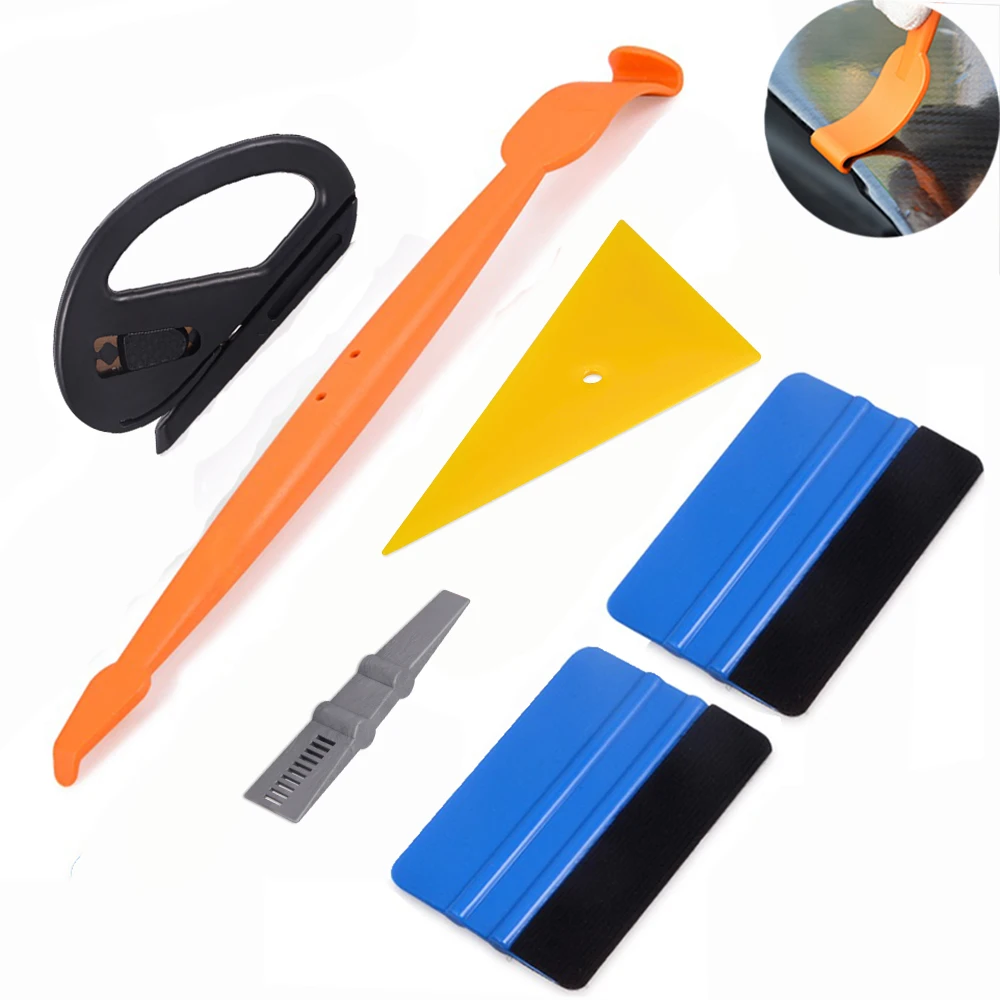 

EHDIS Carbon Film Vinyl Car Foil Wrapping Magnetic Squeegee Set Auto vinyl Wrap Sticker Cutter Window Tinting Car Accessories