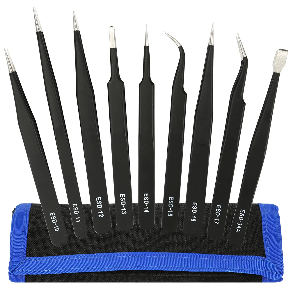 9pcs tweezer set 