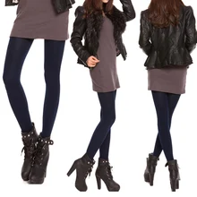 Женские осенне-зимние толстые теплые леггинсы с ворсистой подкладкой, Стрейчевые флисовые штаны, леггинсы для ног, ENA88