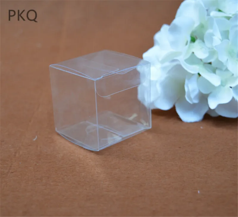 

30pcs 3*3*3cm Small PVC Transparent Square Box Craft Earring jewelry Packaging Gift Box Clear Plastic Candy Storage Box