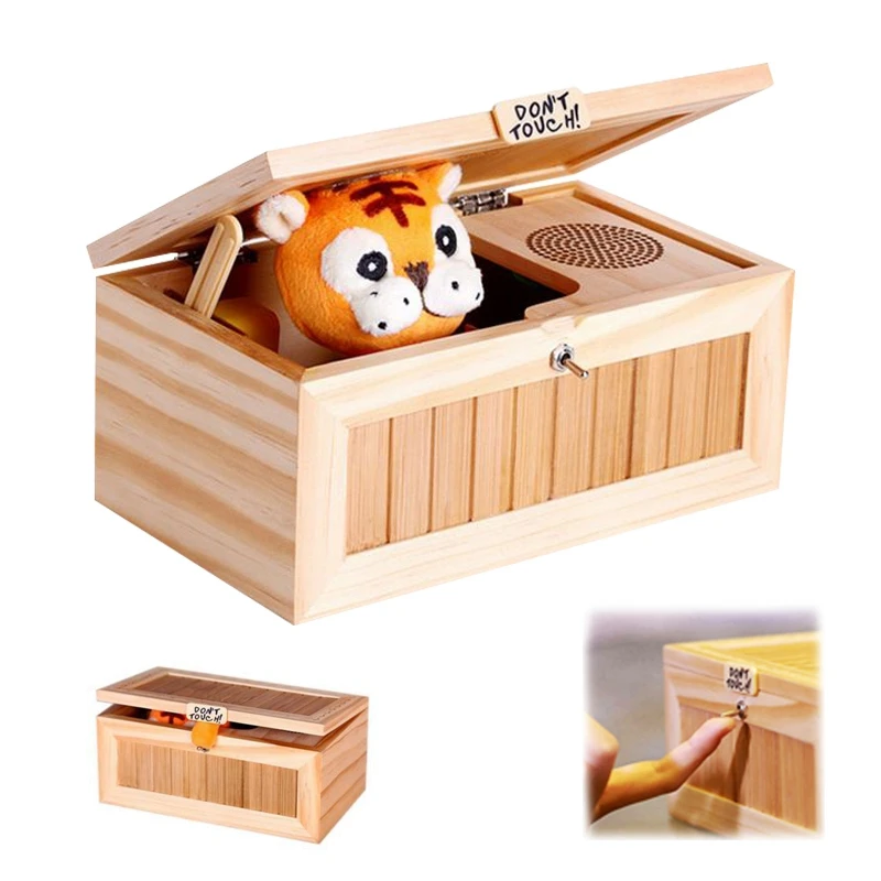 Детская новая электронная бесполезная коробка со звуком милый тигр игрушка подарок стол для снятия стресса