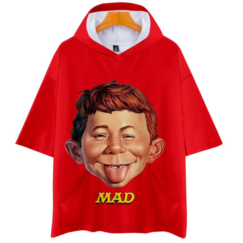 Alfred E. Neuman DC сатирический MAD magazine Американский sitcom 3D Харадзюку толстовки с короткими рукавами футболка 2019 Новый Лето/Осень