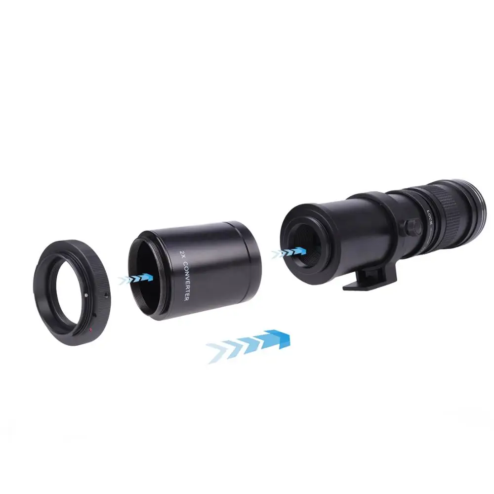 420-800mm F/8.3 - F/16 망원 렌즈 +2x 망원 컨버터 확대 렌즈 (니콘 카메라용)