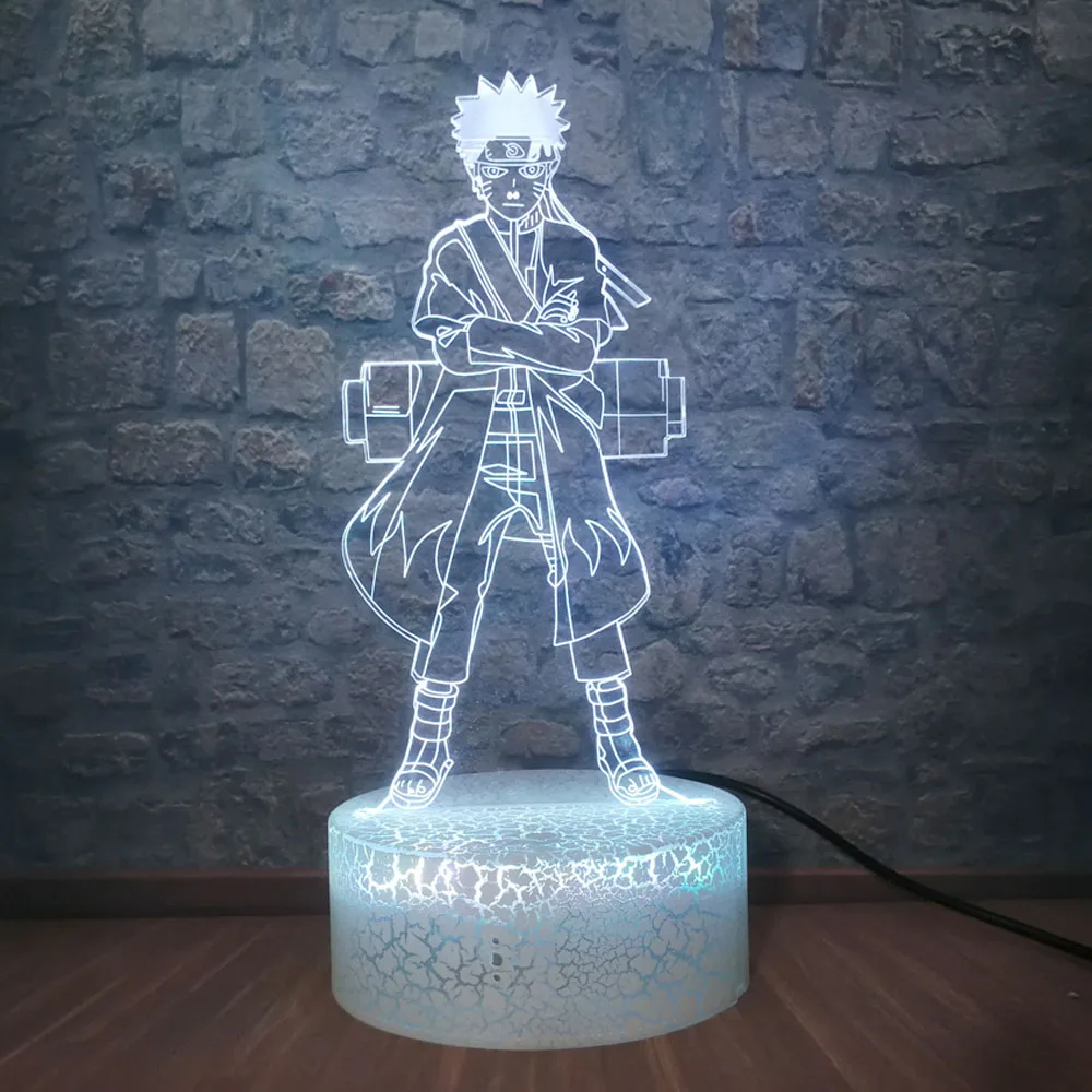 Hokage Наруто фигурка светодиодный 3d-ночник аниме модель сенсорного датчика Оптическая иллюзия сна настольная лампа бутылка для освежителя воздуха игрушка на день рождения