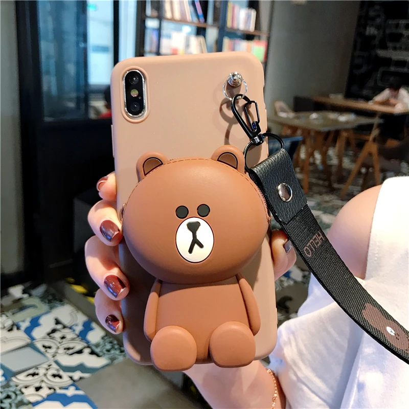 Для samsung S10 S8 S9 Note 8, 9, 10, плюс A20 20 50 70, 80, J4 J6 J8 Чехол кошелек динозавр Медведь стежка Мягкий чехол из ТПУ с принтом"